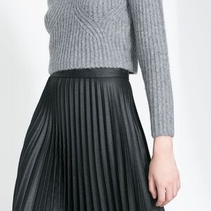 J.Crew Pleated Midi Skirt in Black, 0P